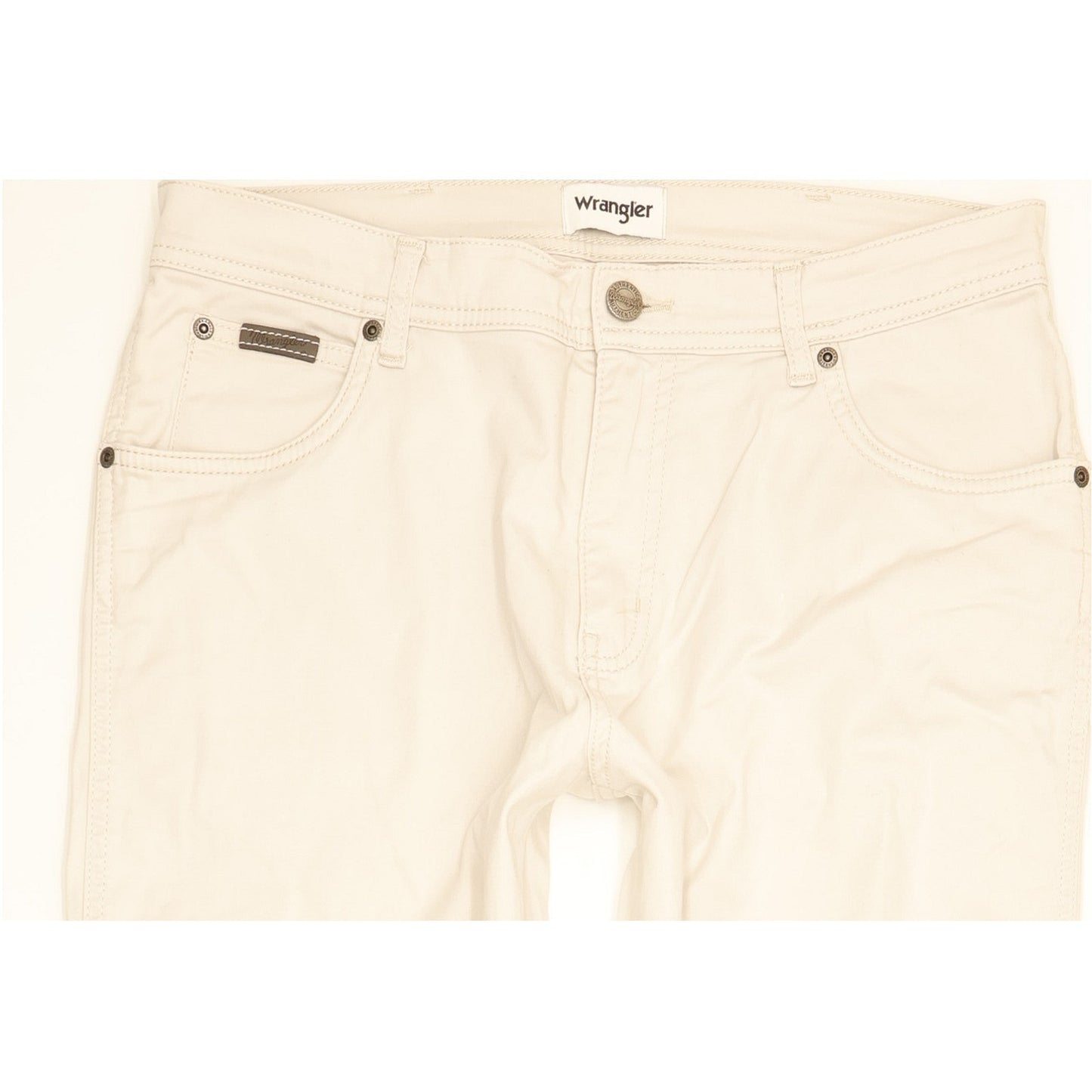 Wrangler Texas Men Beige Straight Slim Stretch Jeans W32 L29