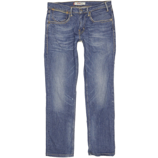 Levi's 519 Men Blue Straight Slim Stretch Jeans W32 L31