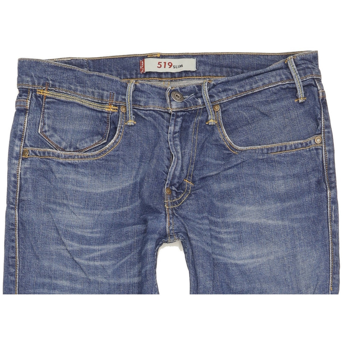Levi's 519 Men Blue Straight Slim Stretch Jeans W32 L31