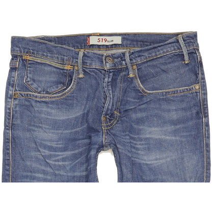 Levi's 519 Men Blue Straight Slim Stretch Jeans W32 L31