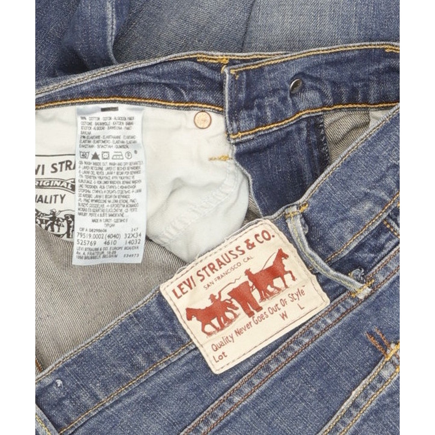 Levi's 519 Men Blue Straight Slim Stretch Jeans W32 L31