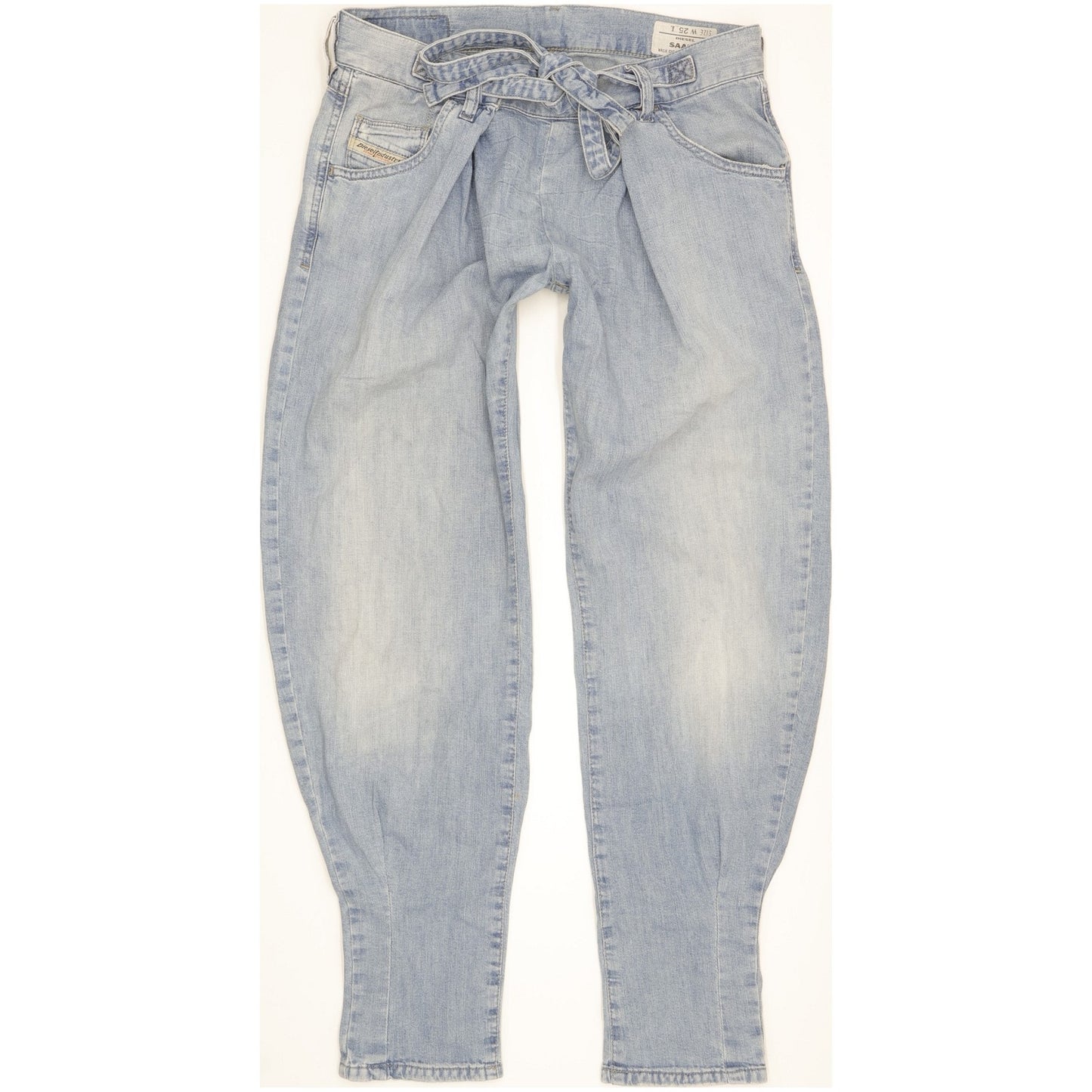 Diesel Saada Women Blue Tapered Loose Stretch Jeans W25 L28