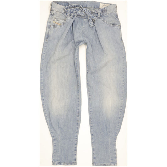 Diesel Saada Women Blue Tapered Loose Stretch Jeans W25 L28