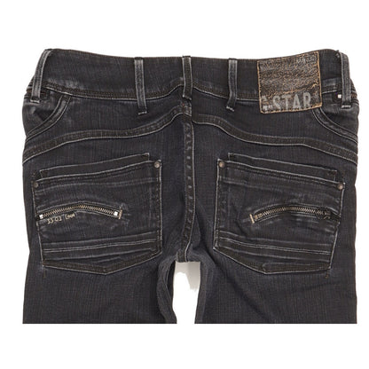 G-Star Berlin Women Black Straight Slim Stretch Jeans W28 L30