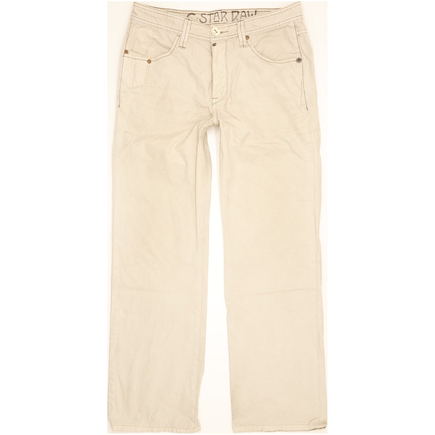 G-Star Locker Men Beige Straight Regular Jeans W31 L32