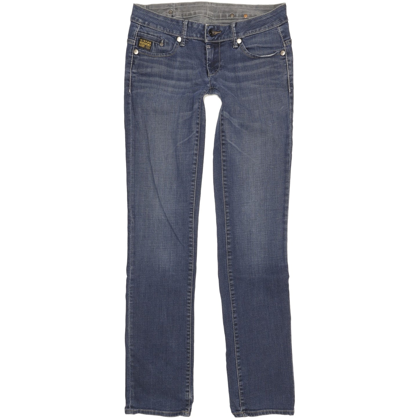 G-Star Women Blue Straight Slim Stretch Jeans W30 L34
