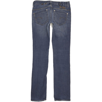 G-Star Women Blue Straight Slim Stretch Jeans W30 L34