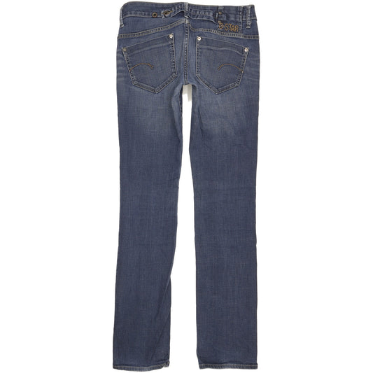 G-Star Women Blue Straight Slim Stretch Jeans W30 L34