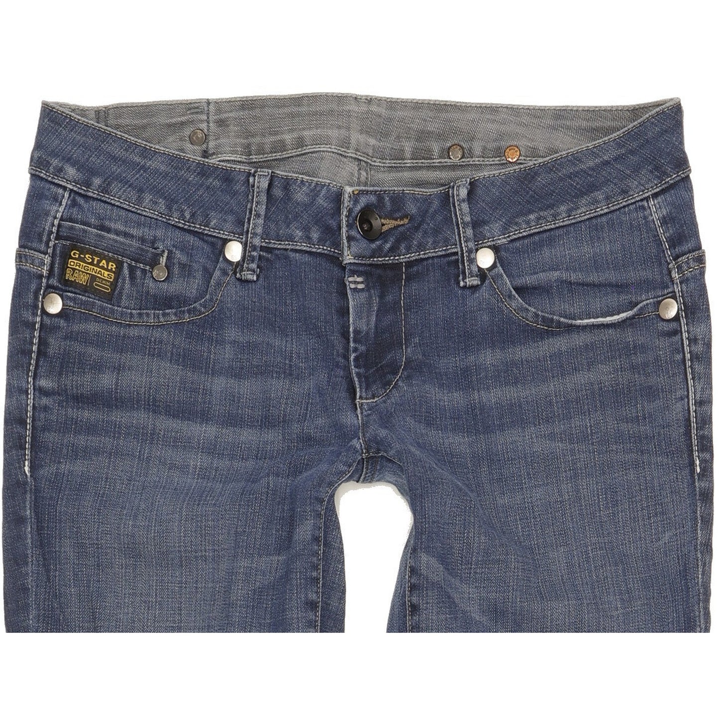 G-Star Women Blue Straight Slim Stretch Jeans W30 L34