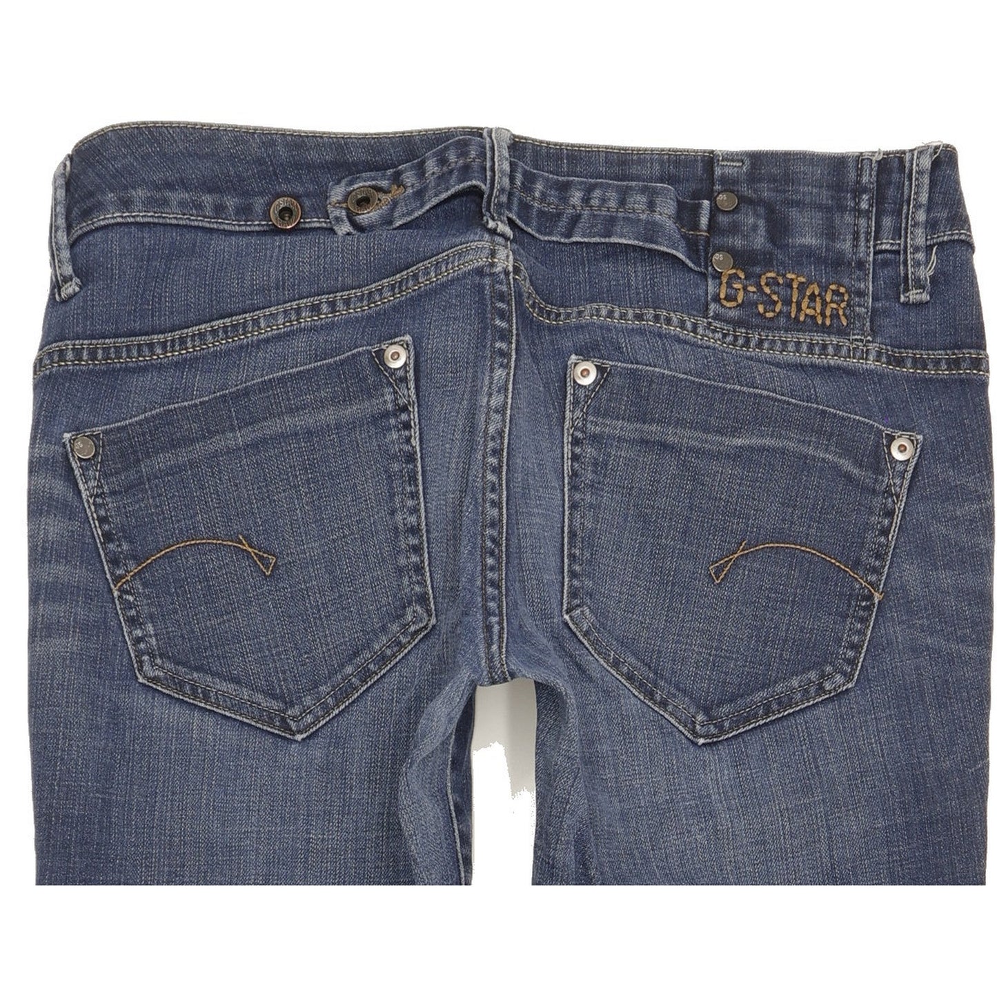 G-Star Women Blue Straight Slim Stretch Jeans W30 L34