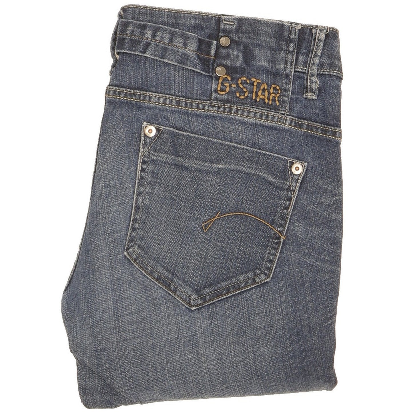 G-Star Women Blue Straight Slim Stretch Jeans W30 L34
