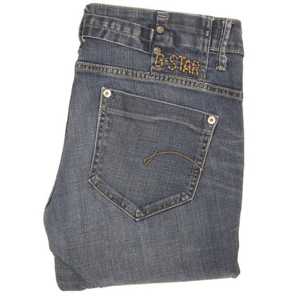 G-Star Women Blue Straight Slim Stretch Jeans W30 L34