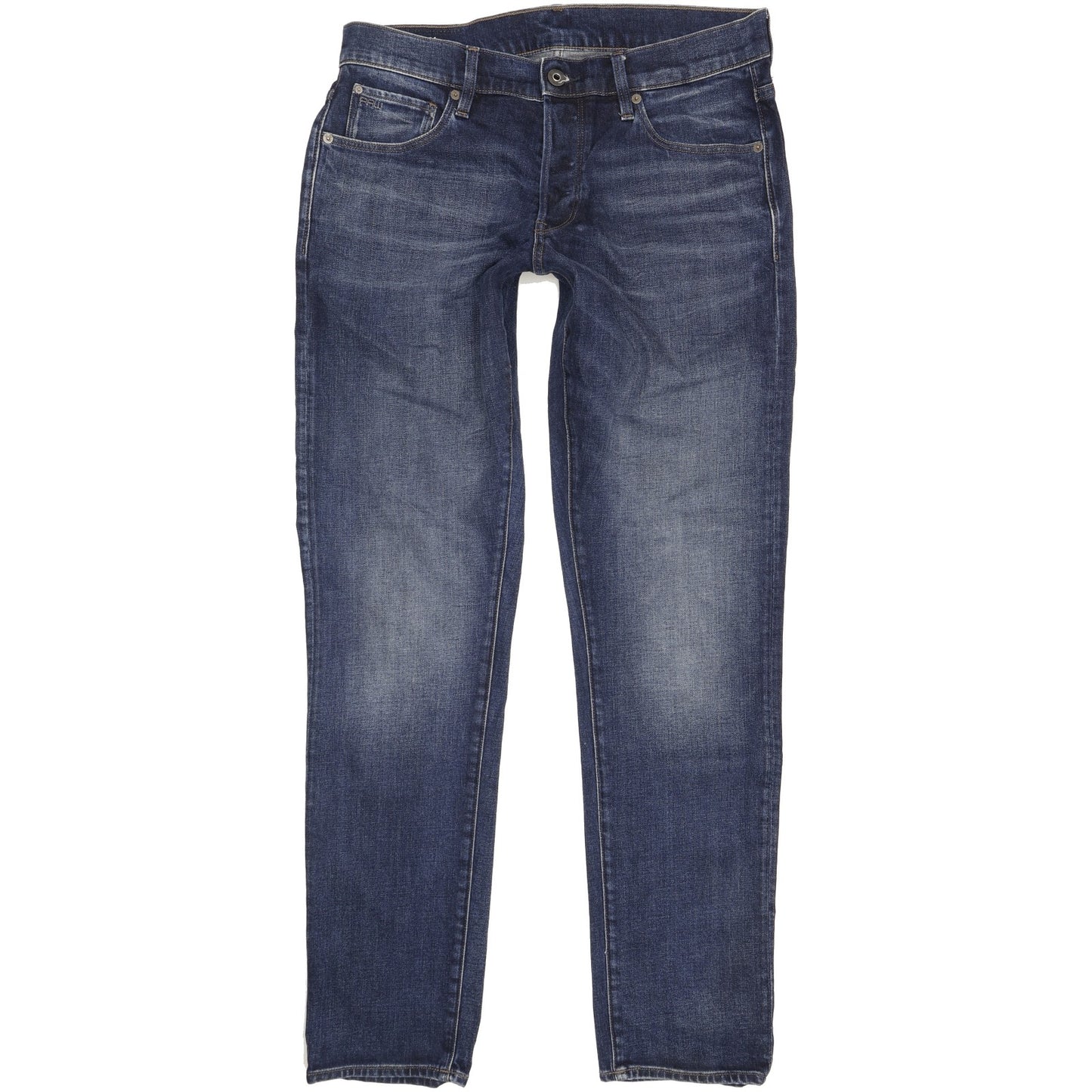 G-Star 3301 Men Blue Tapered Regular Stretch Jeans W32 L34