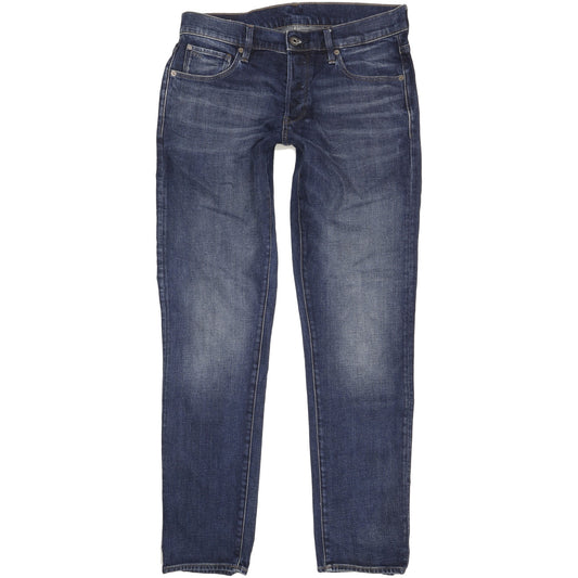 G-Star 3301 Men Blue Tapered Regular Stretch Jeans W32 L34