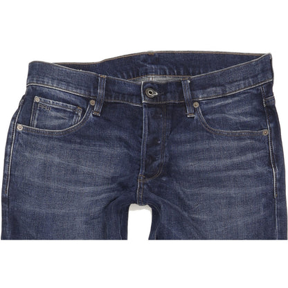 G-Star 3301 Men Blue Tapered Regular Stretch Jeans W32 L34