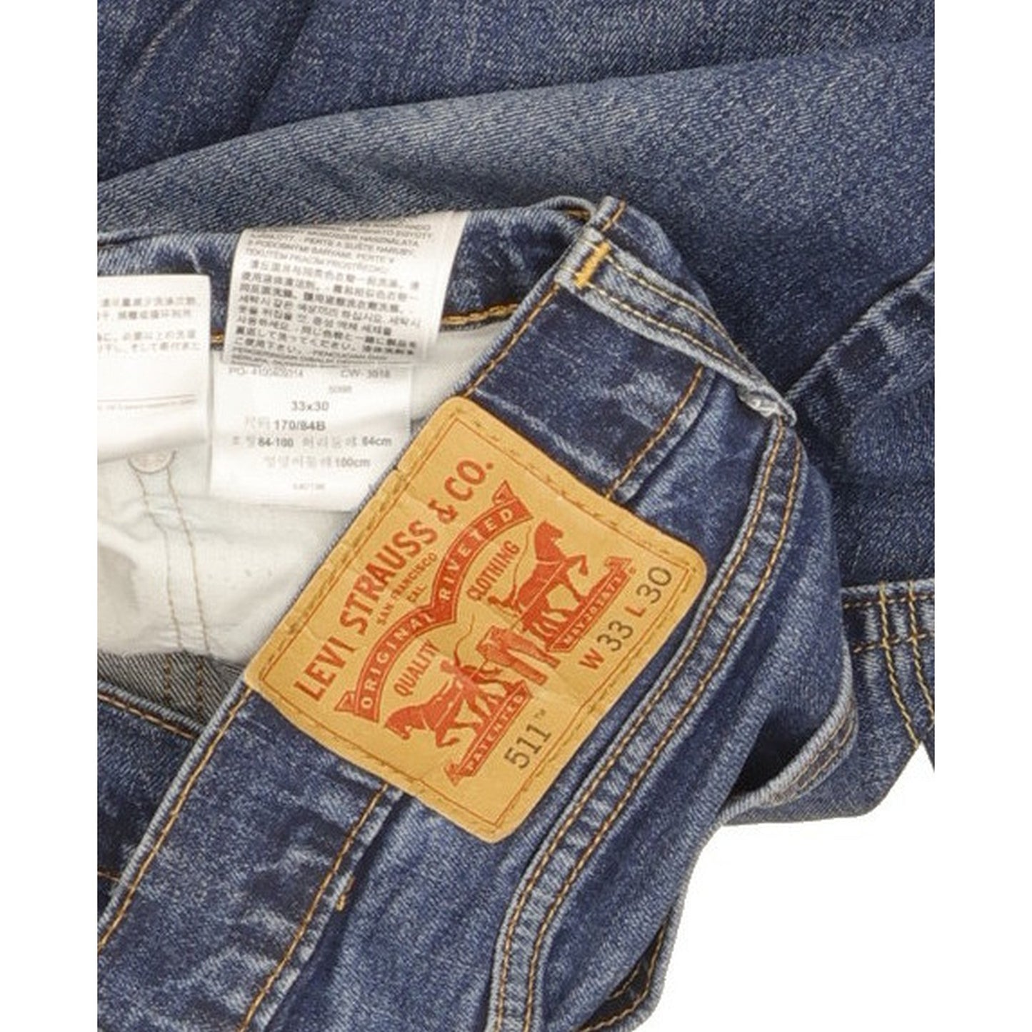 Levi's 511 Men Blue Straight Slim Stretch Jeans W33 L28
