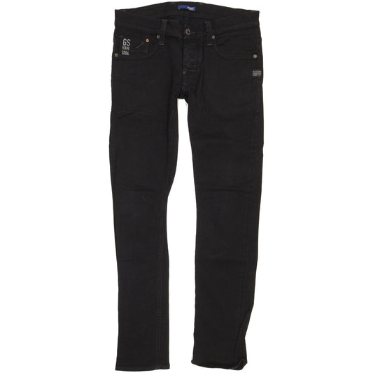 G-Star Defend Men Black Straight Slim Stretch Jeans W31 L31