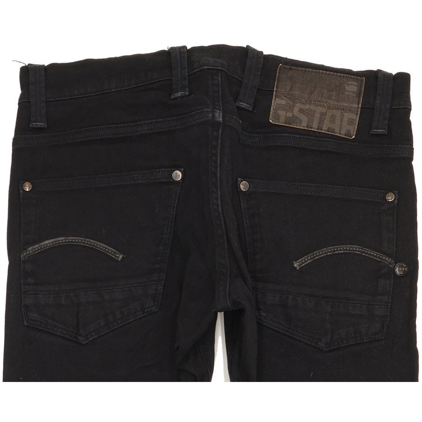 G-Star Defend Men Black Straight Slim Stretch Jeans W31 L31