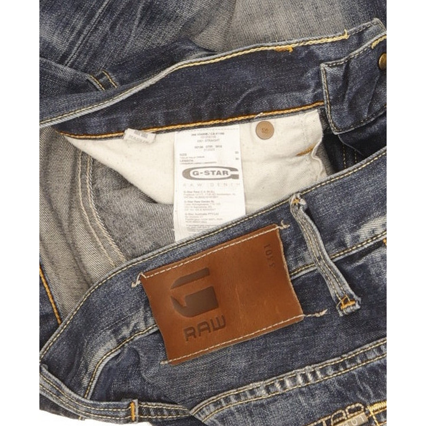 G-Star 3301 Men Blue Straight Regular Jeans W33 L27