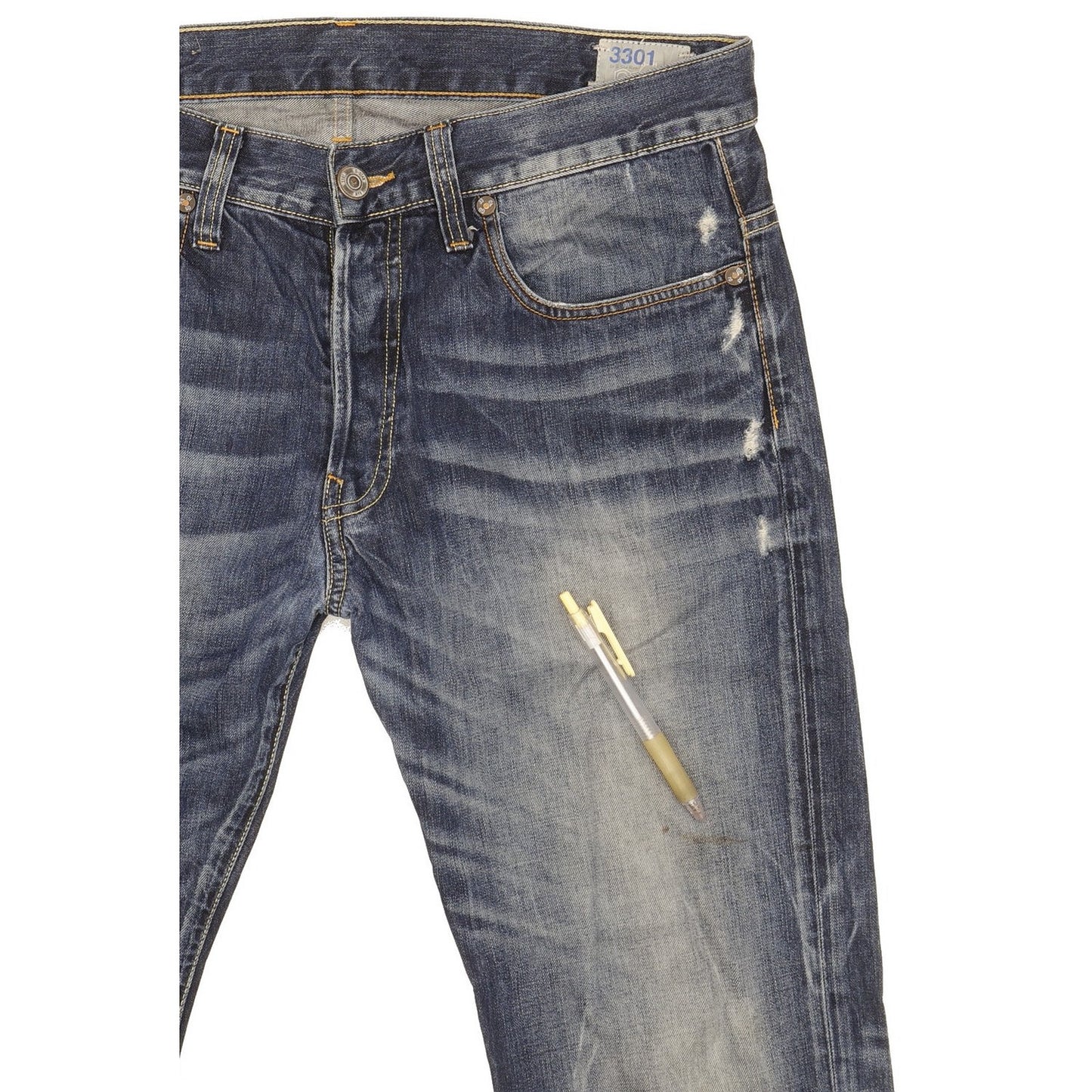 G-Star 3301 Men Blue Straight Regular Jeans W33 L27