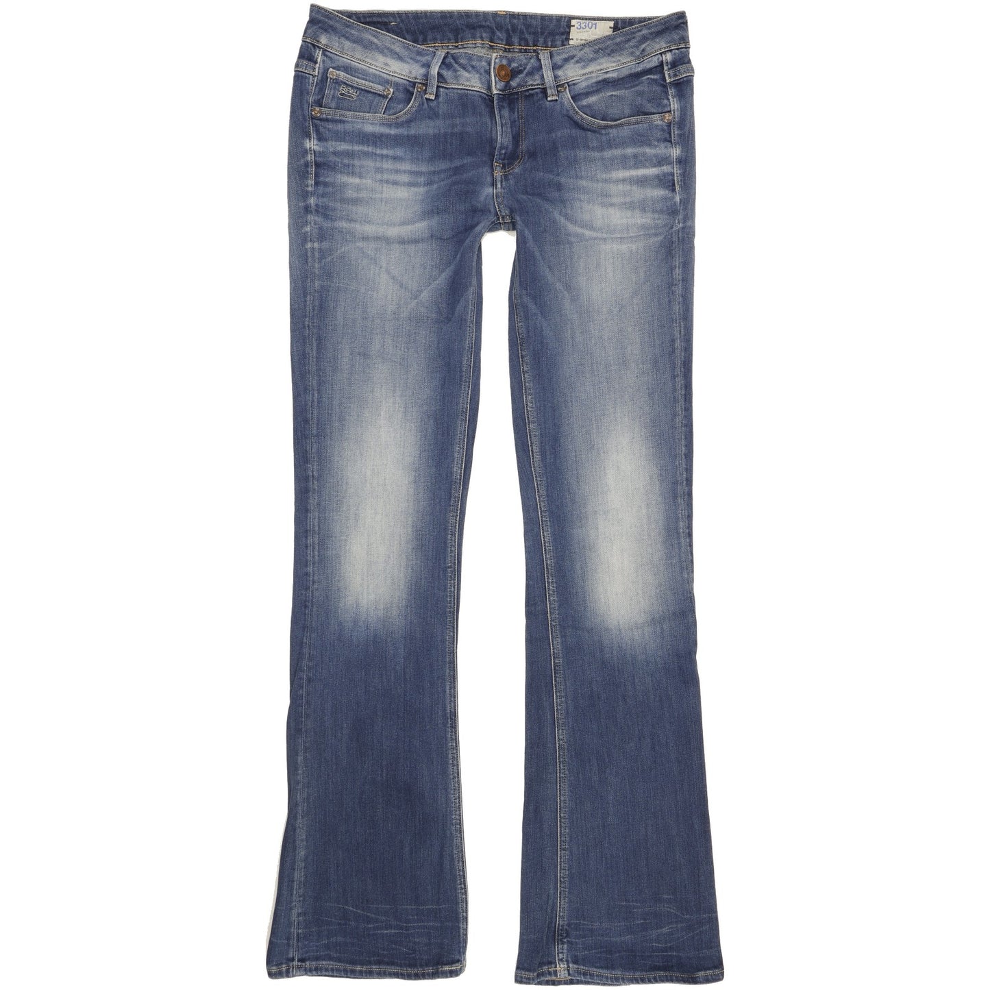 G-Star 3301 Women Blue Bootcut Slim Stretch Jeans W30 L34