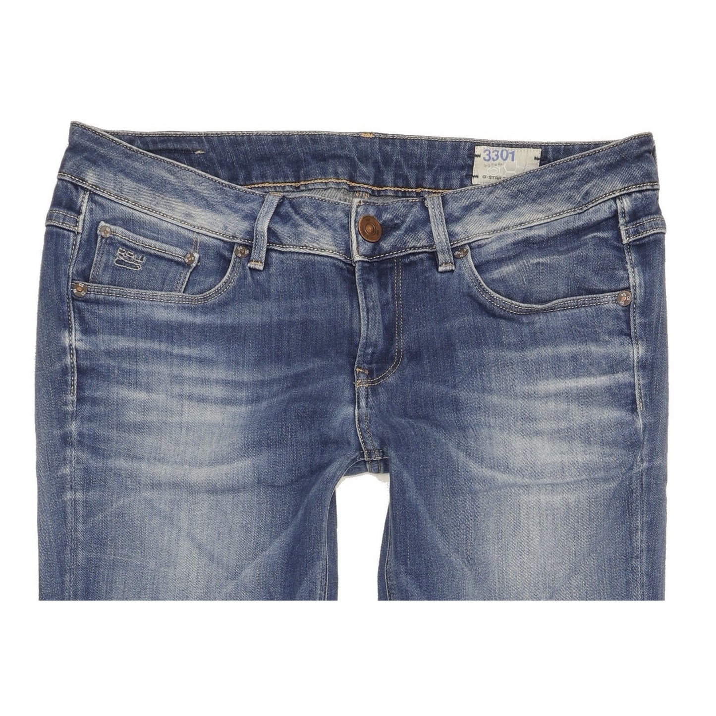 G-Star 3301 Women Blue Bootcut Slim Stretch Jeans W30 L34