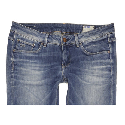 G-Star 3301 Women Blue Bootcut Slim Stretch Jeans W30 L34