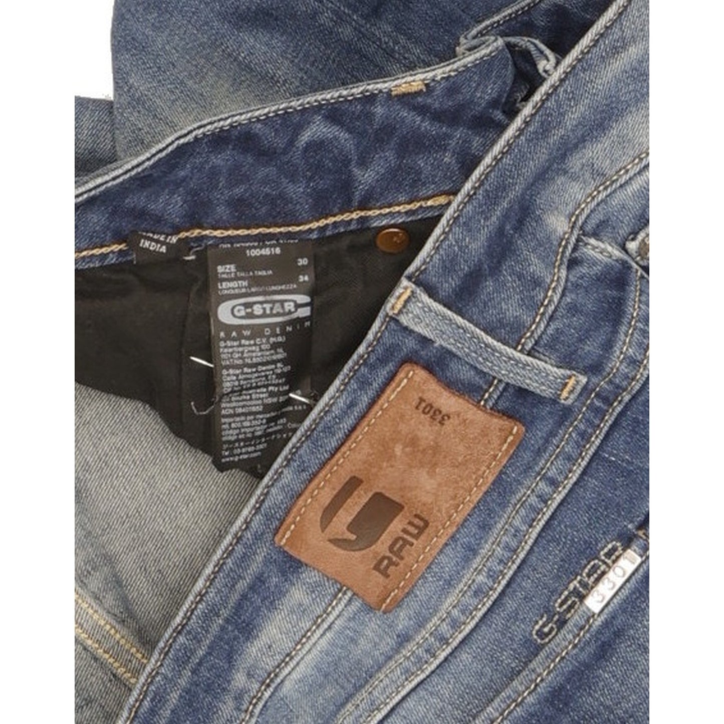G-Star 3301 Women Blue Bootcut Slim Stretch Jeans W30 L34