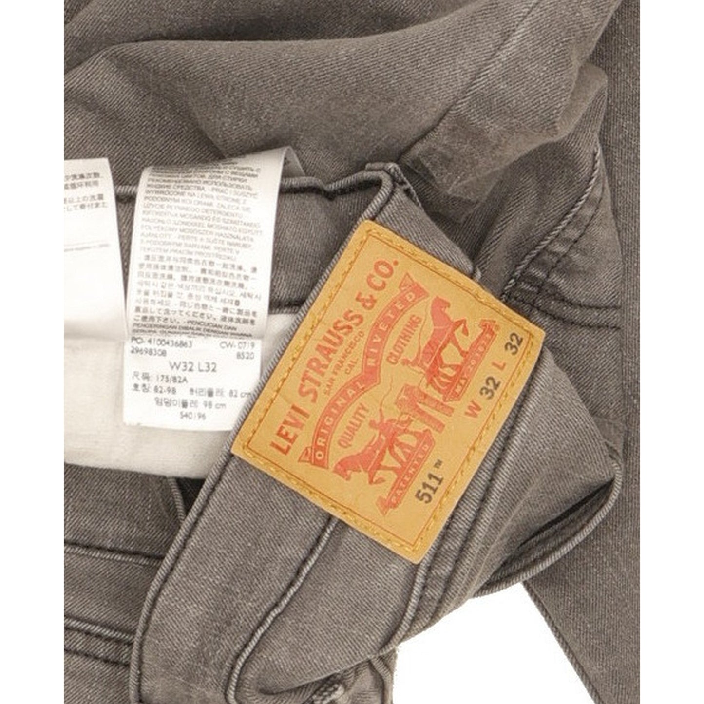 Diesel 511 Men Grey Straight Slim Stretch Jeans W32 L31