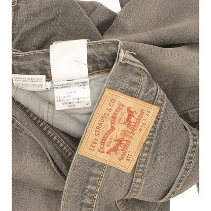 Levi's 511 Men Grey Straight Slim Stretch Jeans W36 L34