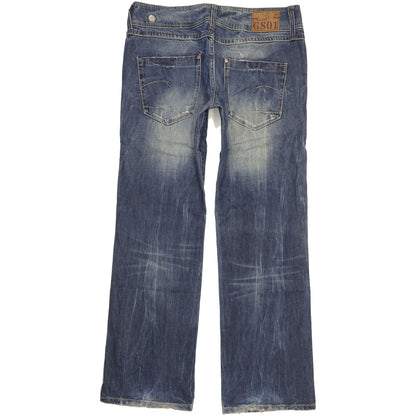 G-Star Ford Women Blue Straight Loose Jeans W31 L32