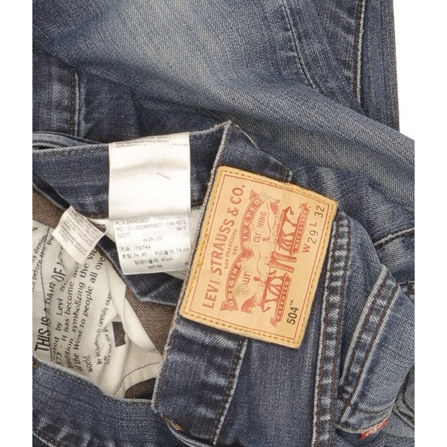Levi's 504 Men Blue Straight Regular Jeans W29 L32