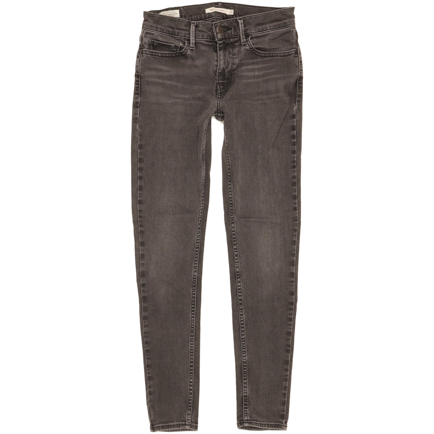 Levi's 710 Super Women Grey Skinny Slim Stretch Jeans W27 L28