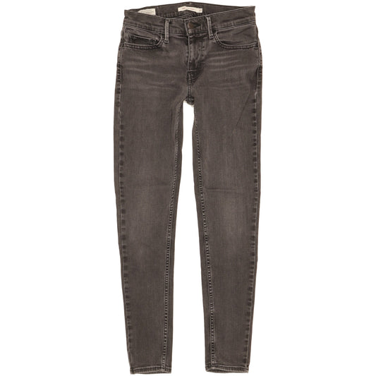 Levi's 710 Super Women Grey Skinny Slim Stretch Jeans W27 L28
