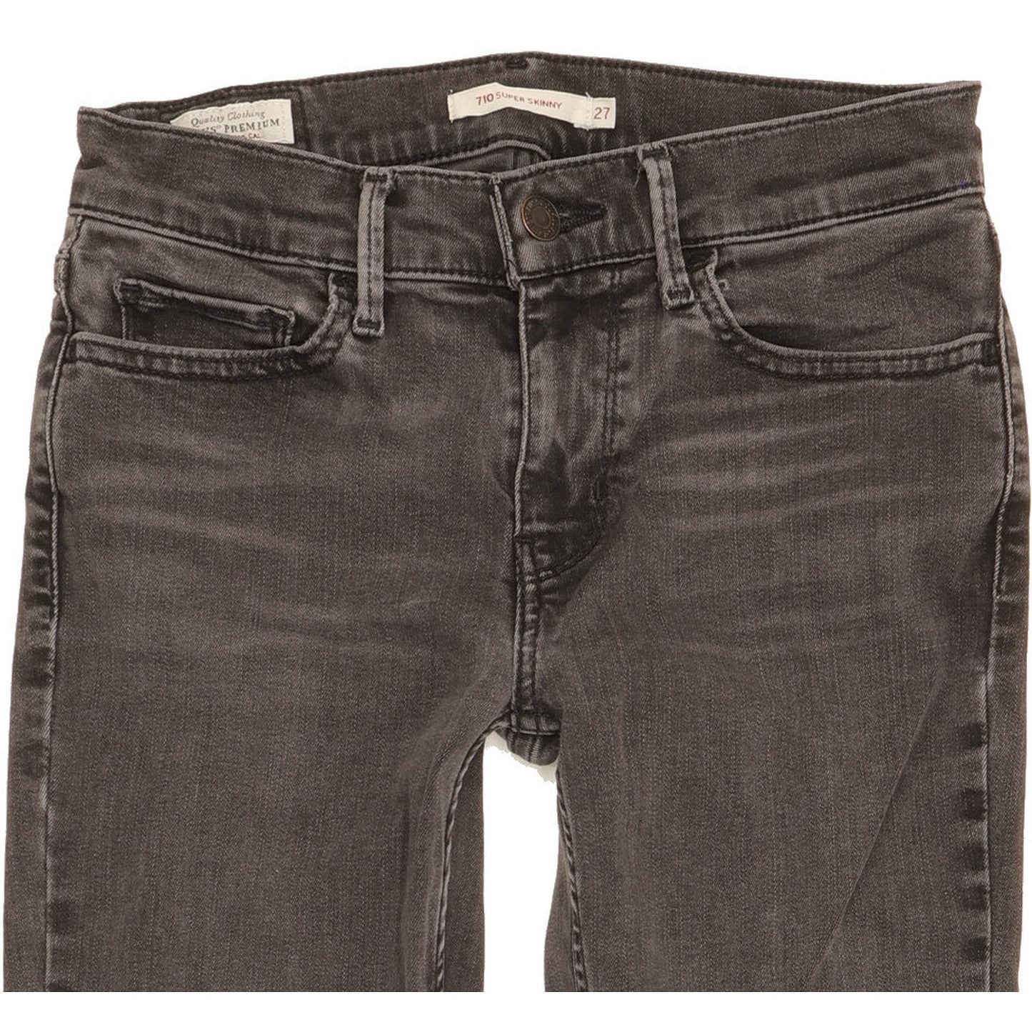 Levi's 710 Super Women Grey Skinny Slim Stretch Jeans W27 L28