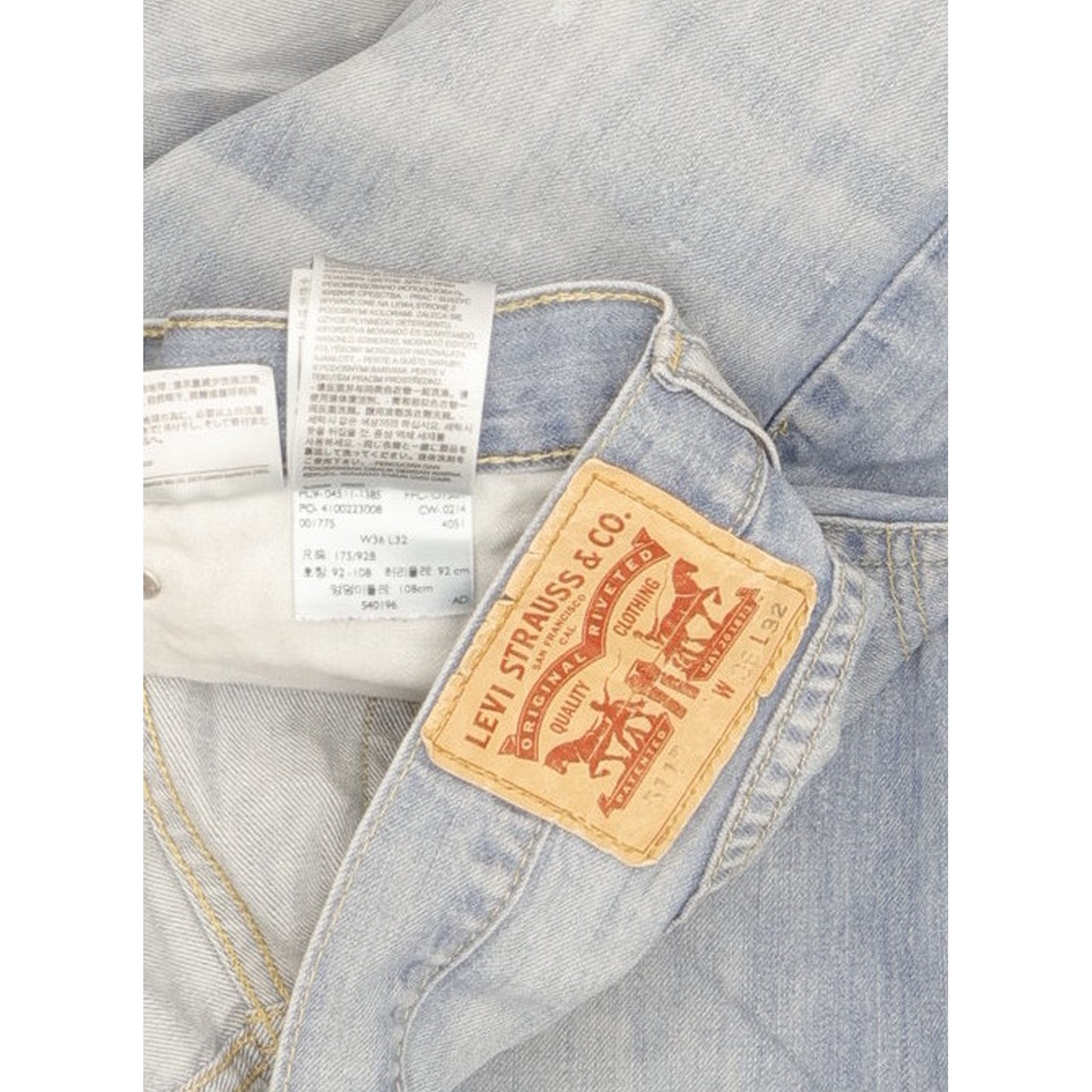 Levi's 511 Men Blue Straight Slim Jeans W36 L32