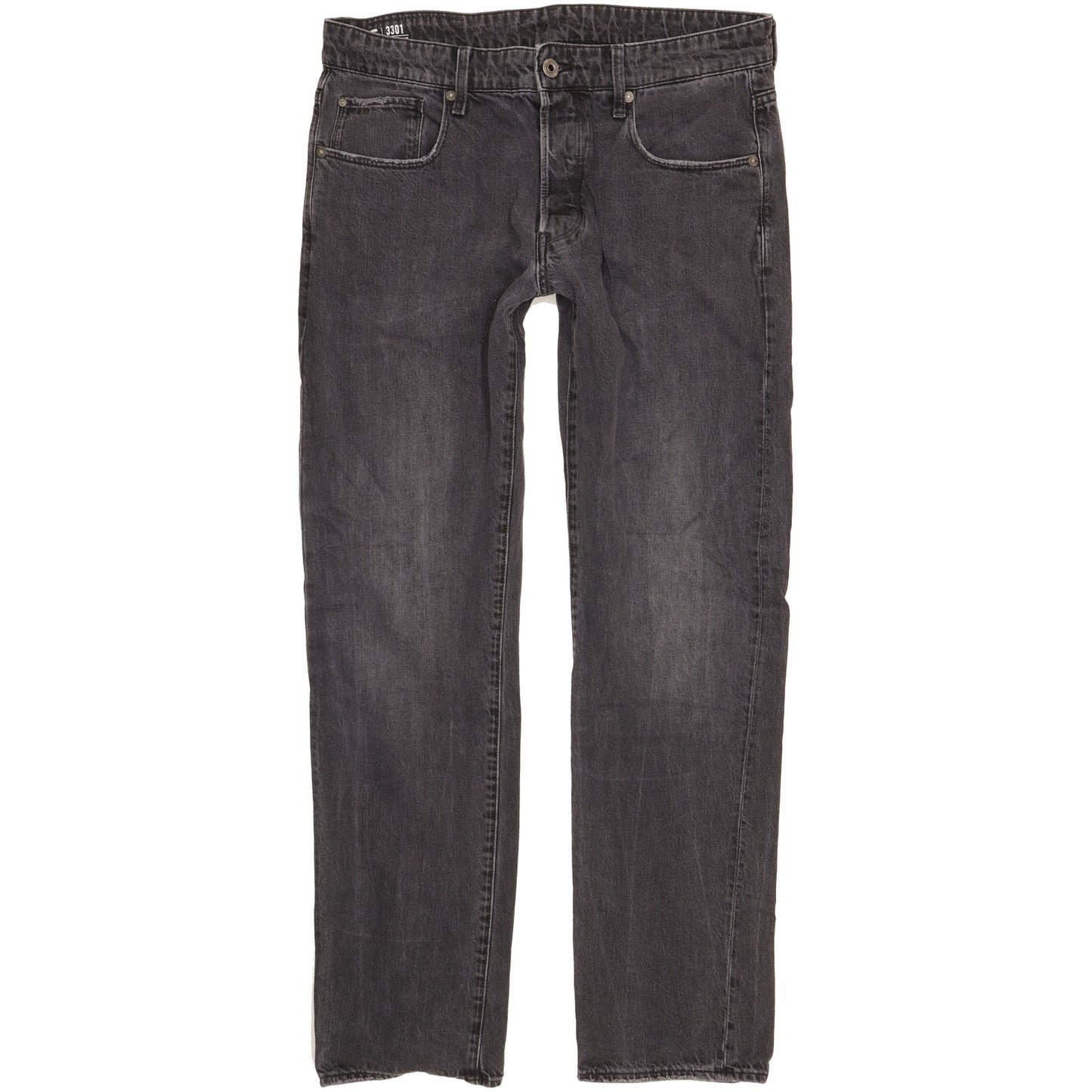 G-Star 3301 Men Blue Straight Slim Jeans W34 L32