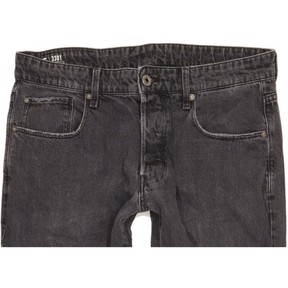 G-Star 3301 Men Blue Straight Slim Jeans W34 L32
