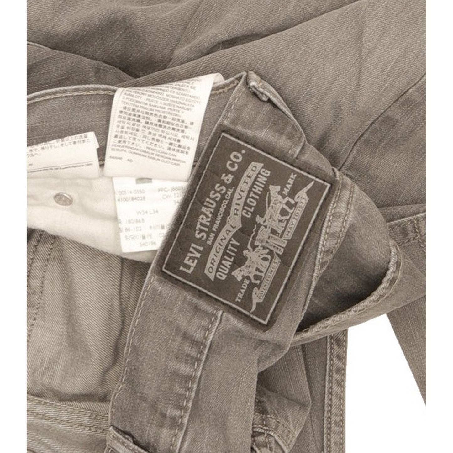 Levi's 514 Men Grey Straight Slim Jeans W34 L32