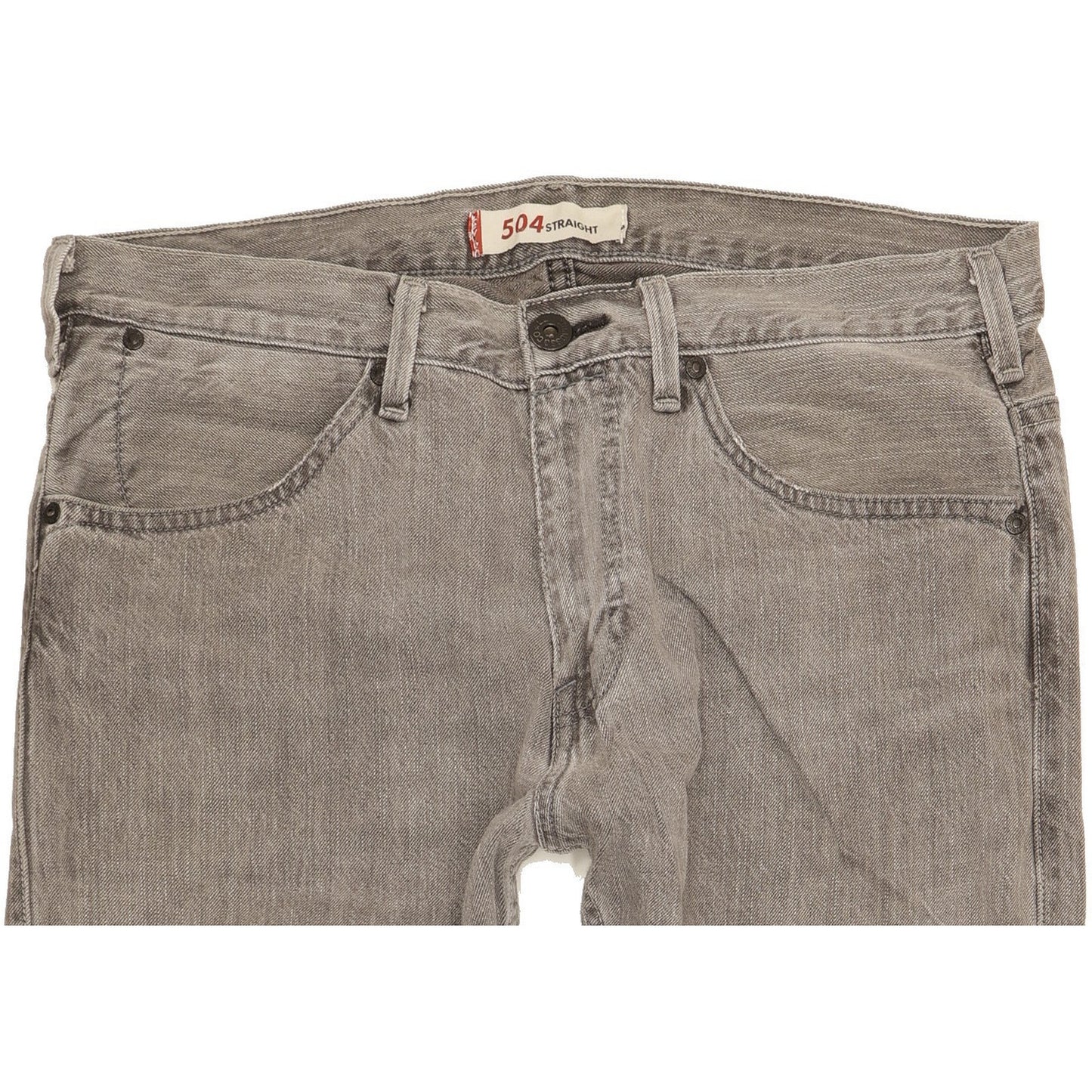 Levi's 504 Men Grey Straight Regular Jeans W34 L30