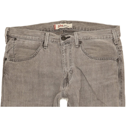 Levi's 504 Men Grey Straight Regular Jeans W34 L30