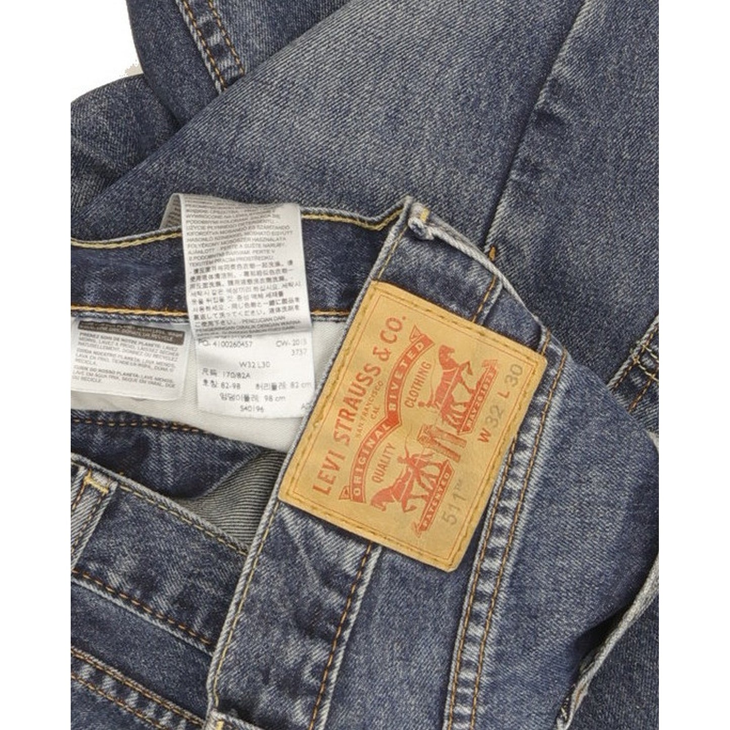 Levi's 511 Men Blue Straight Slim Jeans W32 L29
