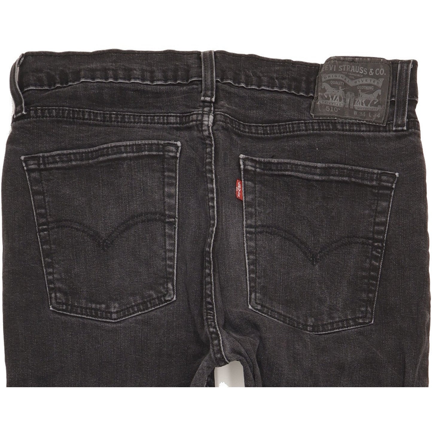 Levi's 510 Black Skinny Slim Stretch Jeans High Waisted W34 L31