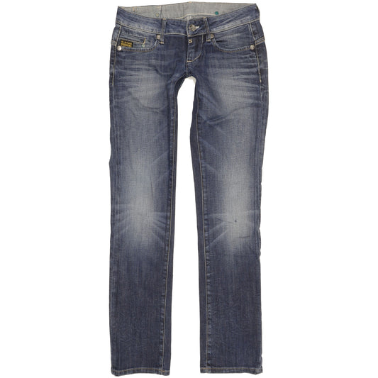 G-Star Midge Women Blue Straight Slim Stretch Jeans W26 L32