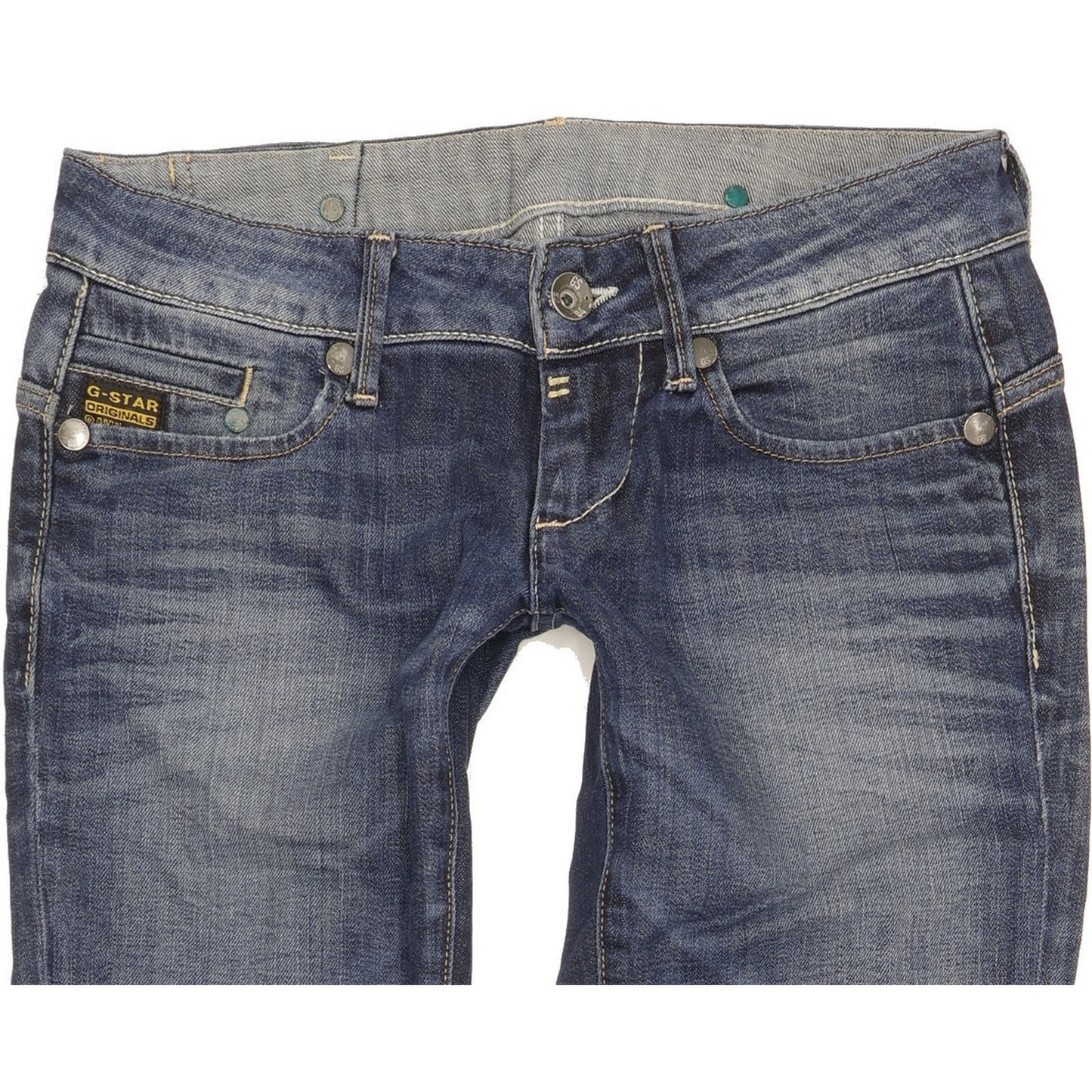 G-Star Midge Women Blue Straight Slim Stretch Jeans W26 L32