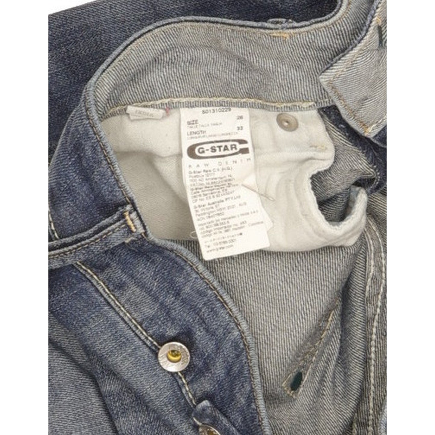 G-Star Midge Women Blue Straight Slim Stretch Jeans W26 L32