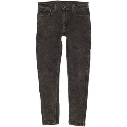 Levi's 512 Men Black Tapered Slim Stretch Jeans W33 L30