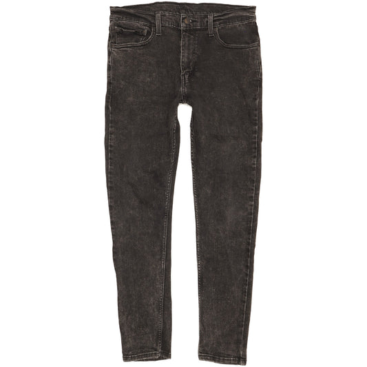 Levi's 512 Men Black Tapered Slim Stretch Jeans W33 L30