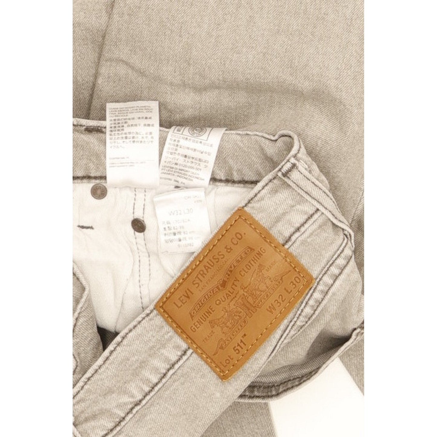 Levi's 511 Men Grey Straight Slim Jeans W32 L29