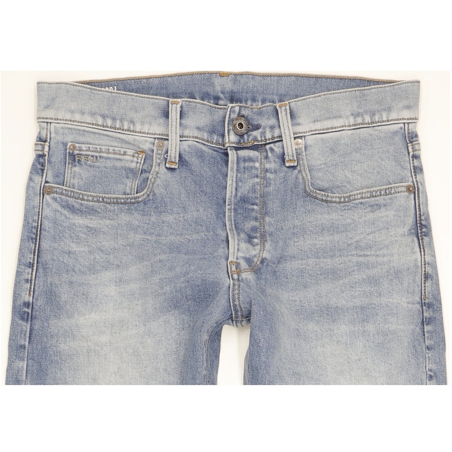 G-Star 3301 Men Blue Tapered Regular Stretch Jeans W30 L30